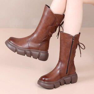 Women Shoes Lace Up Boots